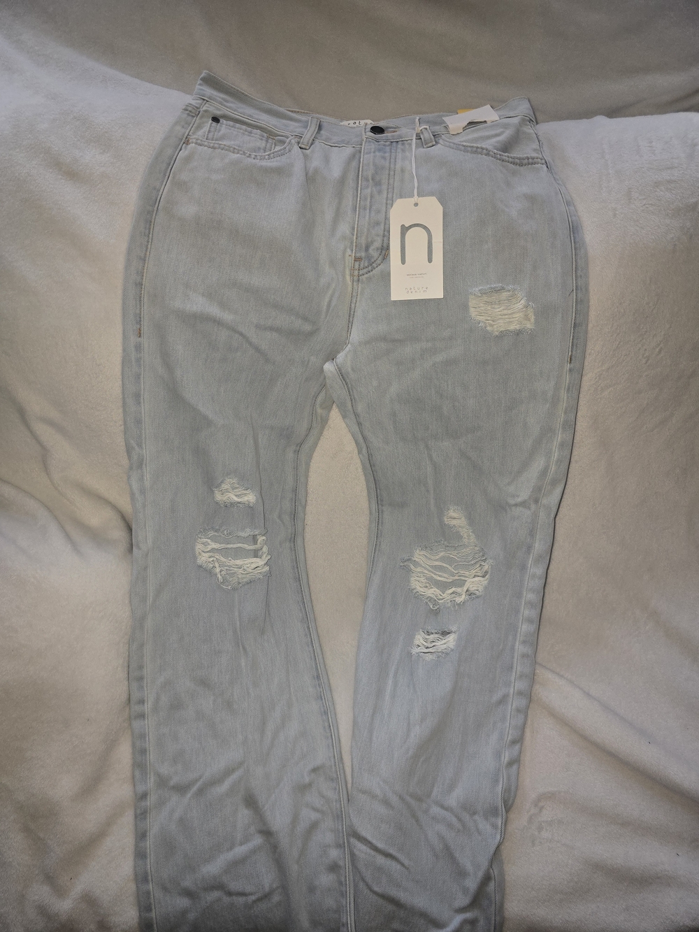 Light Wash Distressed Skinny Jeans